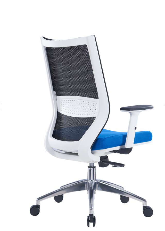 Office Mesh Chair with Adjustable Headrest & Lumbar Support| Black, Blue