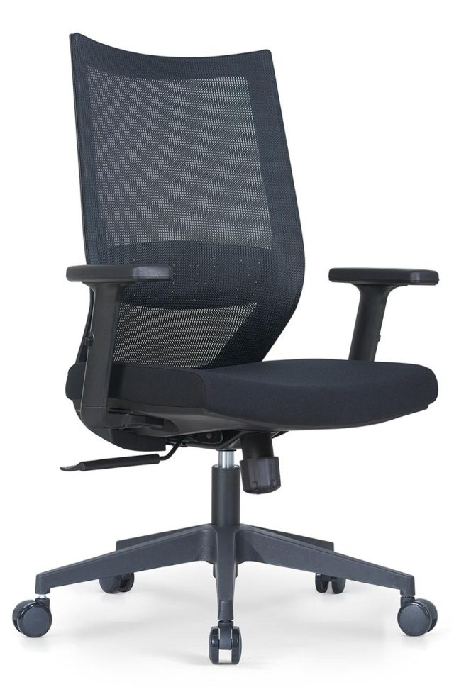 Office Mesh Chair with Adjustable Headrest & Lumbar Support| Black, Blue