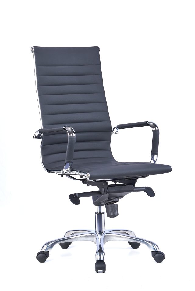 Leather Chair Black - High Back