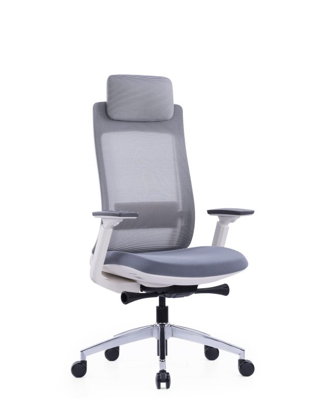 Ergonomic Black Frame Office Mesh Chair | Black | Grey