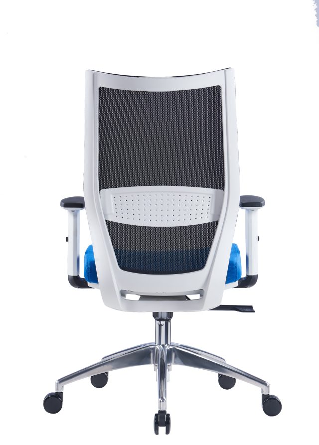 Office Mesh Chair with Adjustable Headrest & Lumbar Support| Black, Blue