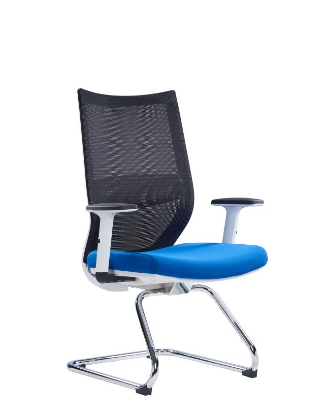 Office Mesh Chair with Adjustable Headrest & Lumbar Support| Black, Blue