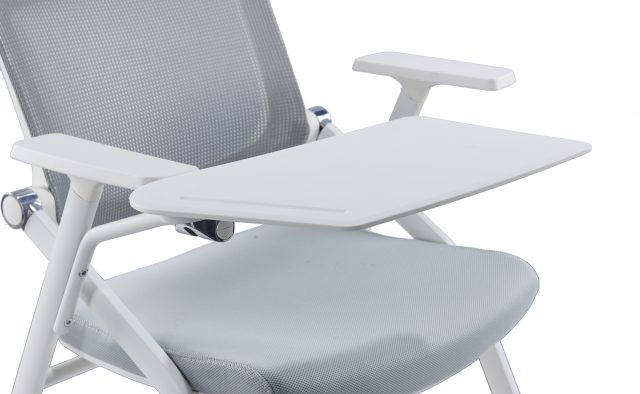 Foldable study chair with wheels and table