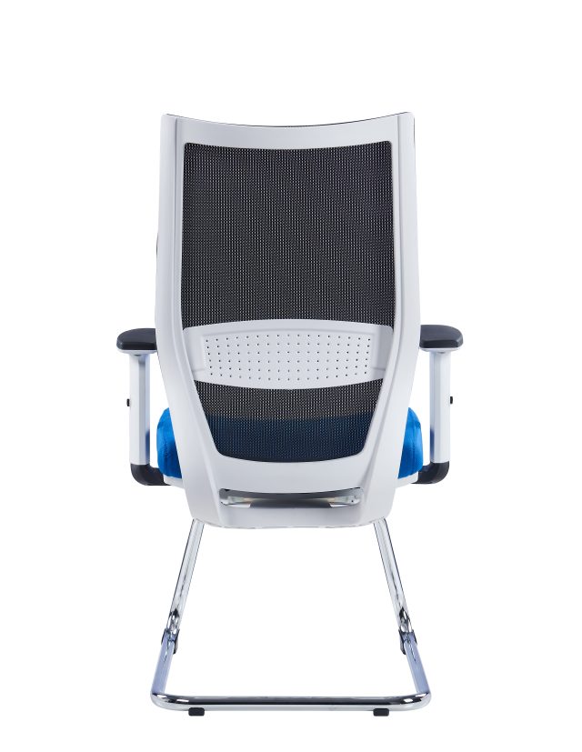 Office Mesh Chair with Adjustable Headrest & Lumbar Support| Black, Blue