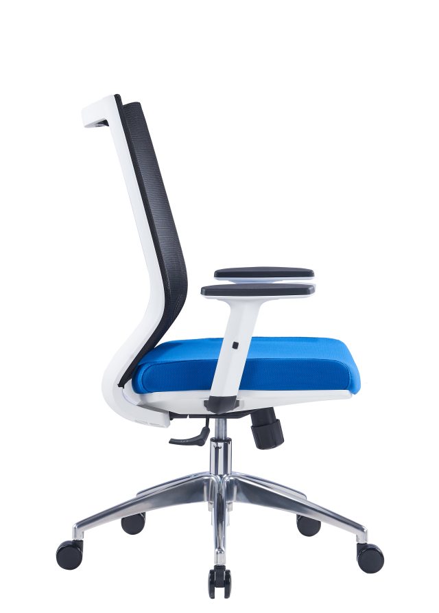 Office Mesh Chair with Adjustable Headrest & Lumbar Support| Black, Blue