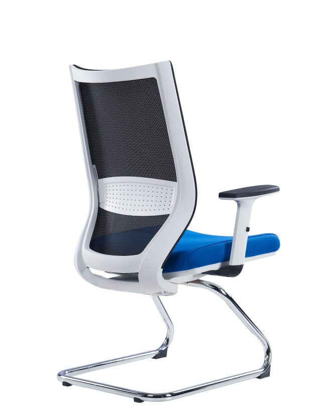 Office Mesh Chair with Adjustable Headrest & Lumbar Support| Black, Blue