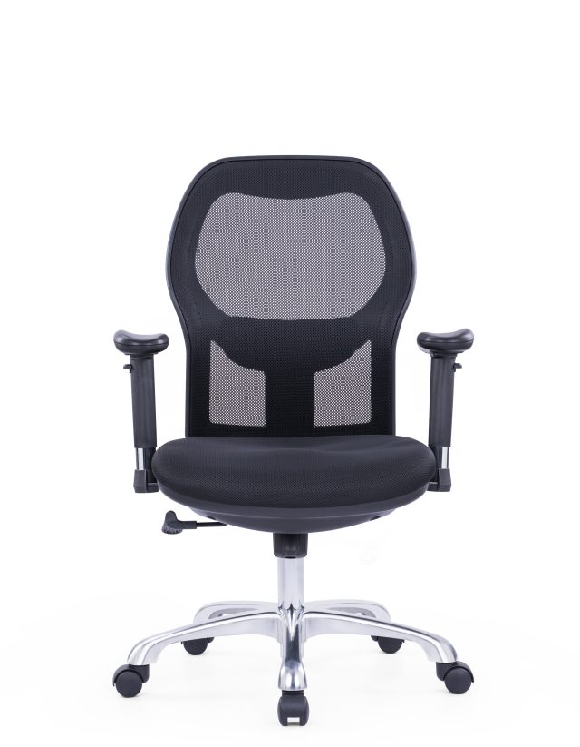 High-Back Office Chair – Adjustable Headrest, 2D Armrests & Lumbar Support