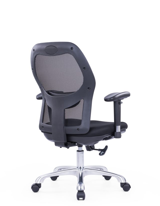 High-Back Office Chair – Adjustable Headrest, 2D Armrests & Lumbar Support