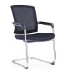 Black Visitor Chair – Nylon Glass Fiber Frame, PP Armrests & Chrome Legs