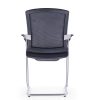 Black Visitor Chair – Nylon Glass Fiber Frame, PP Armrests & Chrome Legs