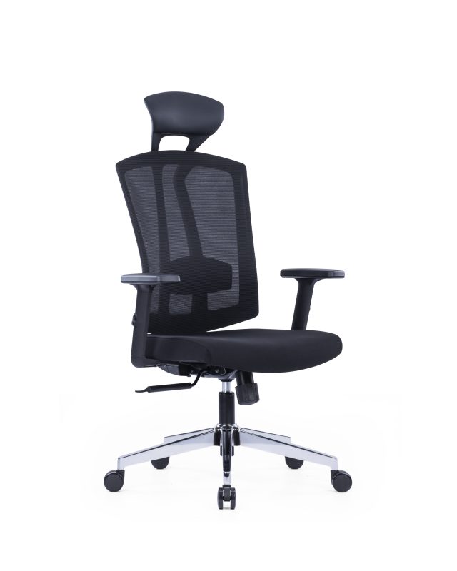 Mesh Office Chair with Adjustable Lumbar Support & Armrests | High Back With Headrest | Low Back