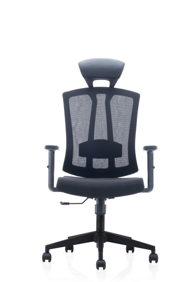 Mesh Office Chair with Fixed Headrest(for highback) & Adjustable Lumbar Support