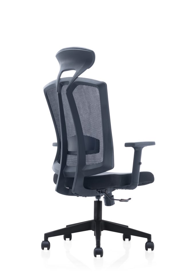 Mesh Office Chair with Fixed Headrest(for highback) & Adjustable Lumbar Support