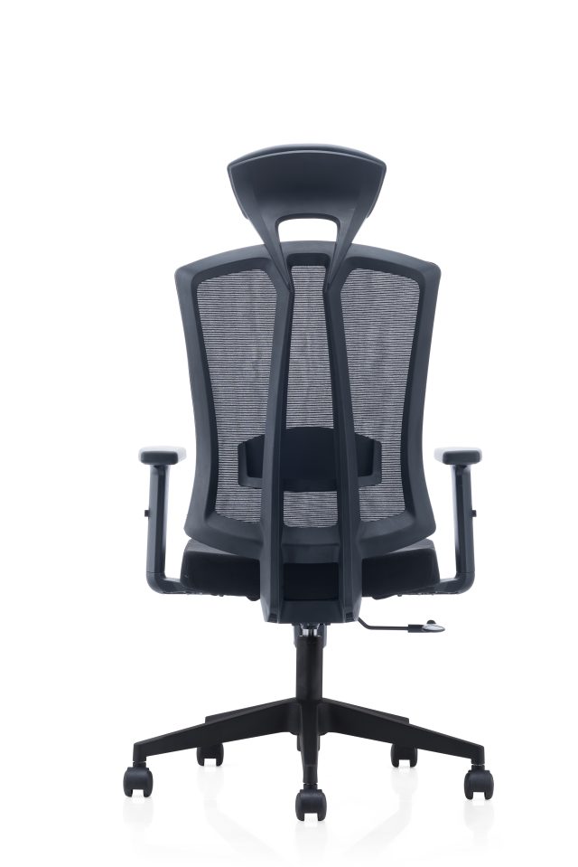 Mesh Office Chair with Fixed Headrest(for highback) & Adjustable Lumbar Support