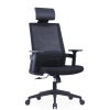 Black Mesh Office Chair with Adjustable Headrest(High Back) & Lumbar Support