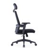 Black Mesh Office Chair with Adjustable Headrest(High Back) & Lumbar Support