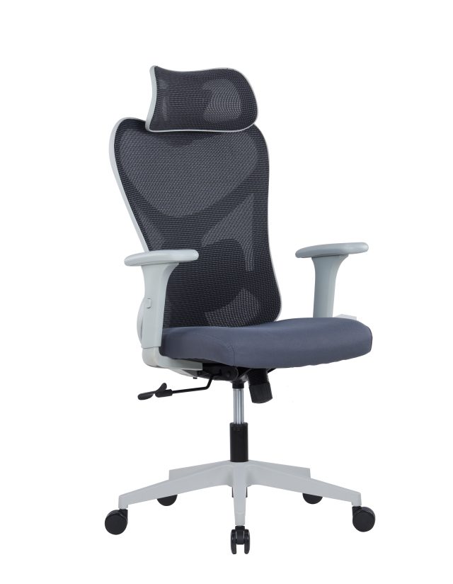 Ergonomic Executive Chair – 2D Headrest, Adjustable Lumbar & Synchro Tilt