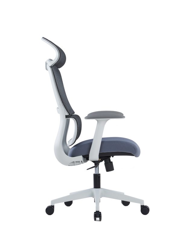 Ergonomic Office Chair – Fixed Mesh Headrest, PU Armrests & Adjustable Tension