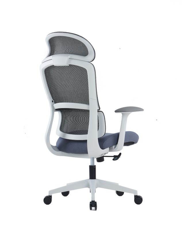 Ergonomic Office Chair – Fixed Mesh Headrest, PU Armrests & Adjustable Tension