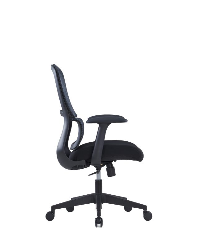 High-Back Executive Office Chair – Fixed Mesh Headrest, PU Armrests & Molded Foam Seat