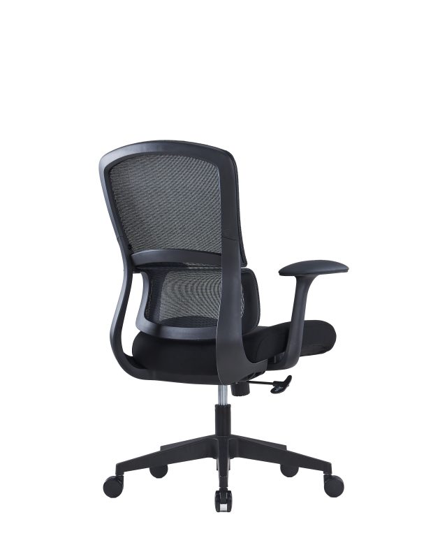 High-Back Executive Office Chair – Fixed Mesh Headrest, PU Armrests & Molded Foam Seat