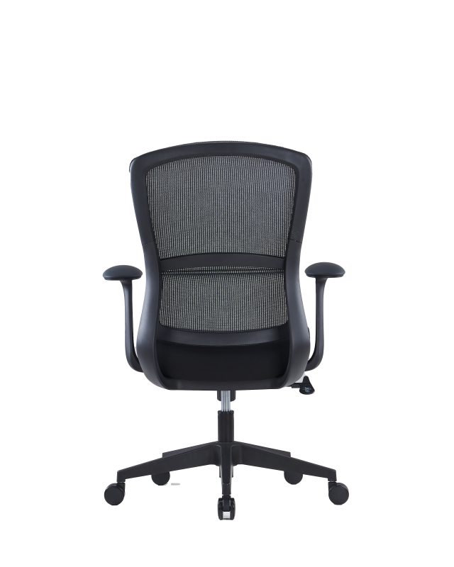 High-Back Executive Office Chair – Fixed Mesh Headrest, PU Armrests & Molded Foam Seat