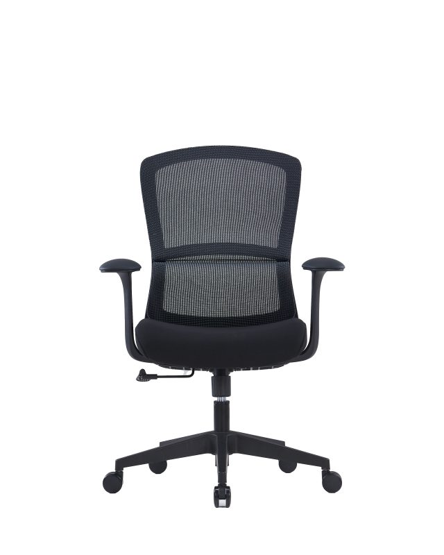 High-Back Executive Office Chair – Fixed Mesh Headrest, PU Armrests & Molded Foam Seat