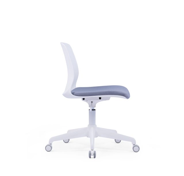 White Study Chair With Wheels | Office Chair