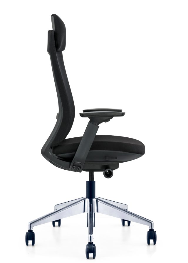 Ergonomic Black Frame Office Mesh Chair | Black | Grey