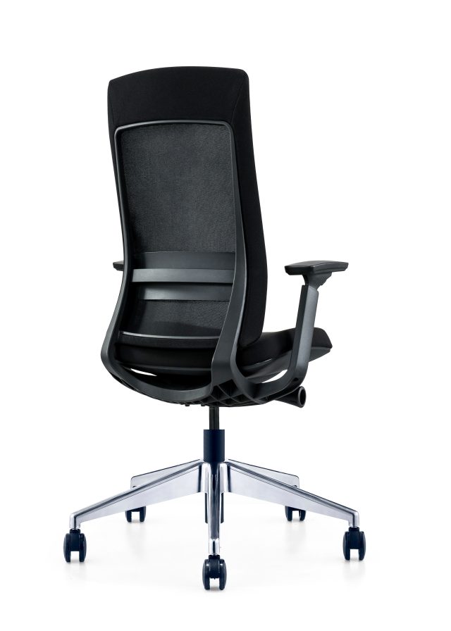 Ergonomic Black Frame Office Mesh Chair | Black | Grey