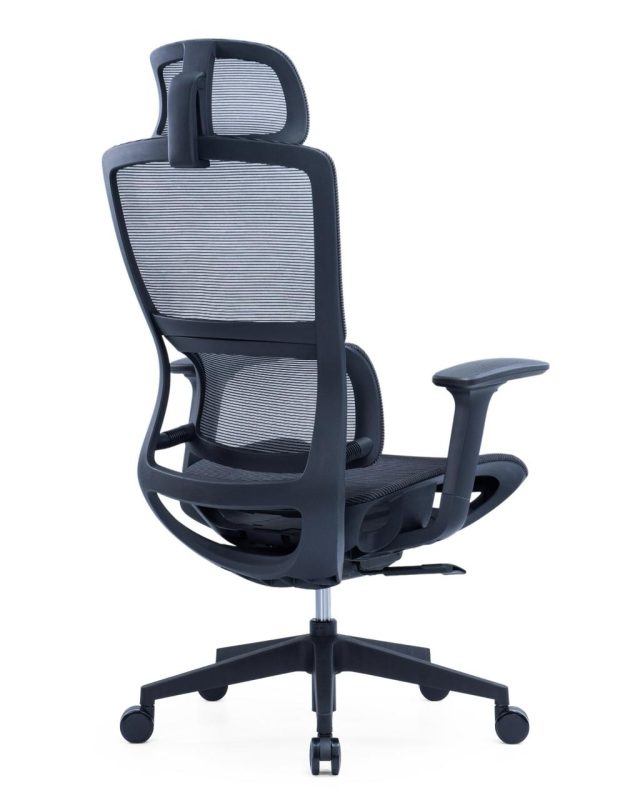 Ergonomic High-Back Black Mesh Office Chair with Adjustable Mesh Headrest & Armrests