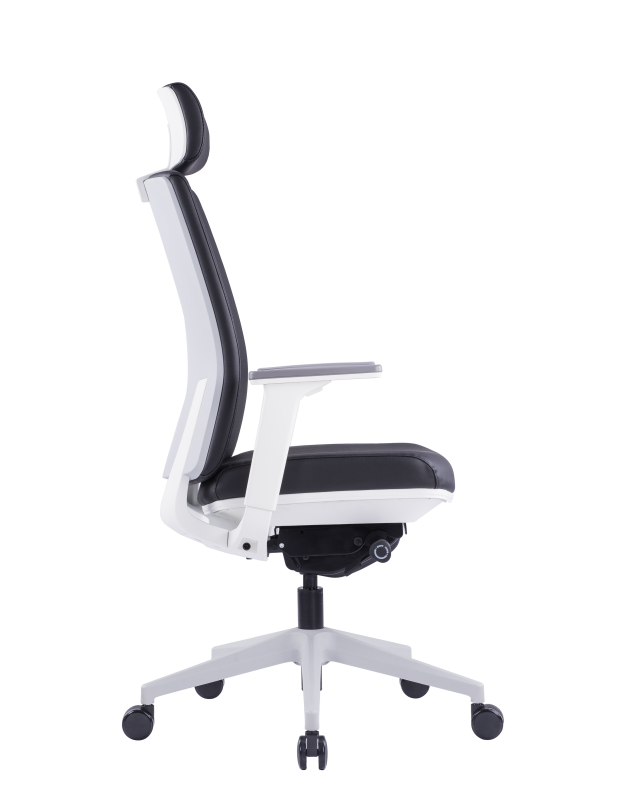 Modern Black Office Mesh Chair with Adjustable Headrest(High Back) & 3D Armrests