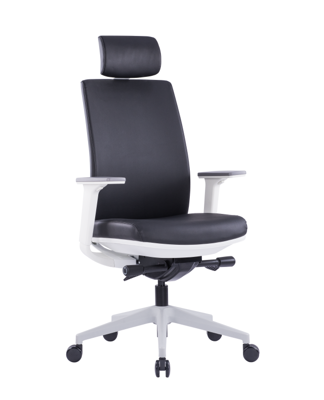 Modern Black Office Mesh Chair with Adjustable Headrest(High Back) & 3D Armrests