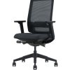 Modern Black Office Mesh Chair with Adjustable Headrest(High Back) & 3D Armrests