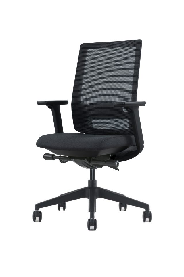 Modern Black Office Mesh Chair with Adjustable Headrest(High Back) & 3D Armrests