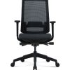 Modern Black Office Mesh Chair with Adjustable Headrest(High Back) & 3D Armrests